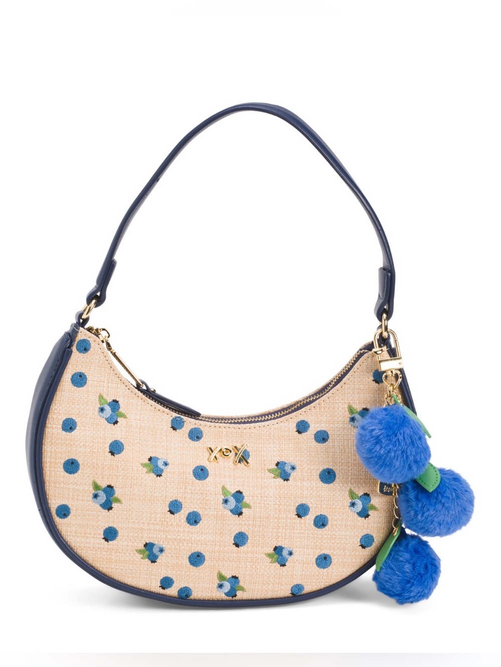 🩶BETSEY JOHNSON BLUEBERRY SHOULDER BAG WITH BAG CHARM - NWT🩶